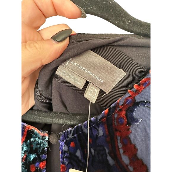 Anthropologie NWT Burnout Velvet Long Sleeve Maxi Dress Size 6 - Picture 8 of 13